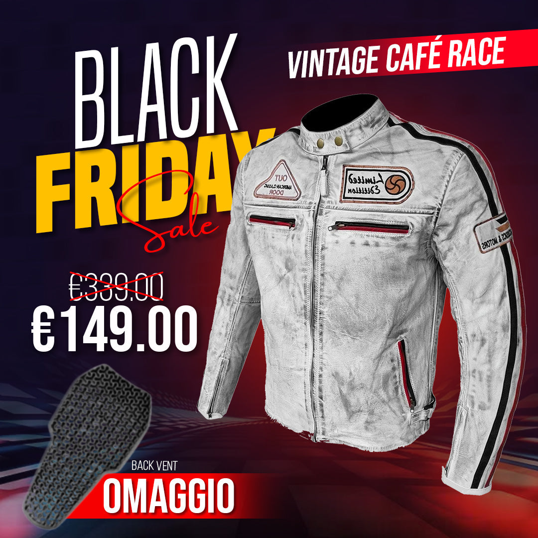 Giubbotto Moto in pelle da Uomo Stechmoto ST 1735 Vintage Custom Caf