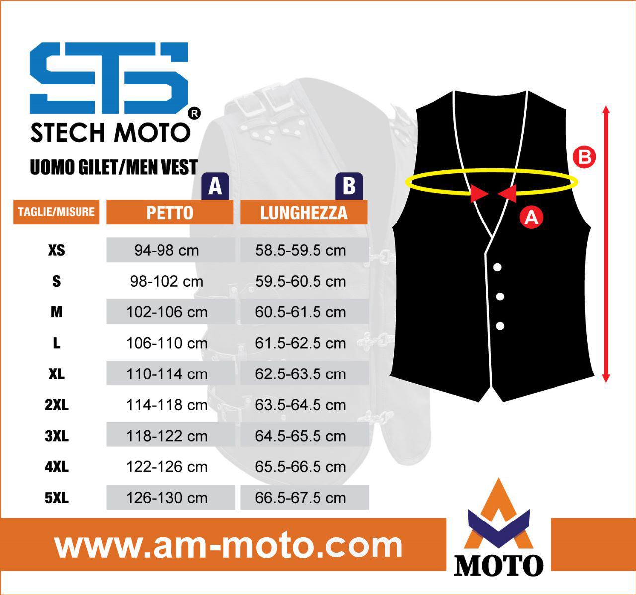 Men_Vest_Size - Am Moto-Abbigliamento Moto