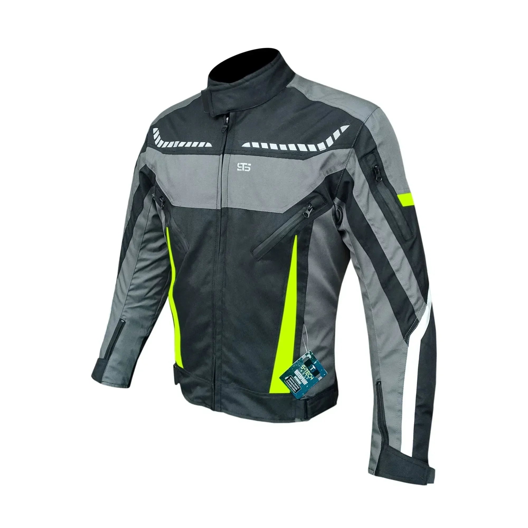 Abbigliamento Moto e Accessori - Giacca Moto Tessuto Sport Protezioni CE Riflettente Ventilata Grigio Abbigliamento Moto e Accessori - Giacca Moto Tessuto Sport Protezioni CE Riflettente Ventilata Grigio