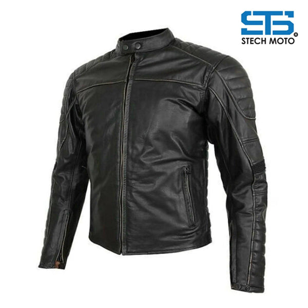 Giubbotto Moto in Pelle da Uomo Stechmoto ST 1785 Cafe Race