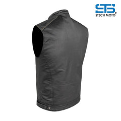 Moto Gilet in pelle Stechmoto ST 1190 BZM Vintage Custom & Café Race ST