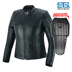 Giacca da moto in Pelle S-tech ST 1710 Quintus Custom Vintage e Café Race ST