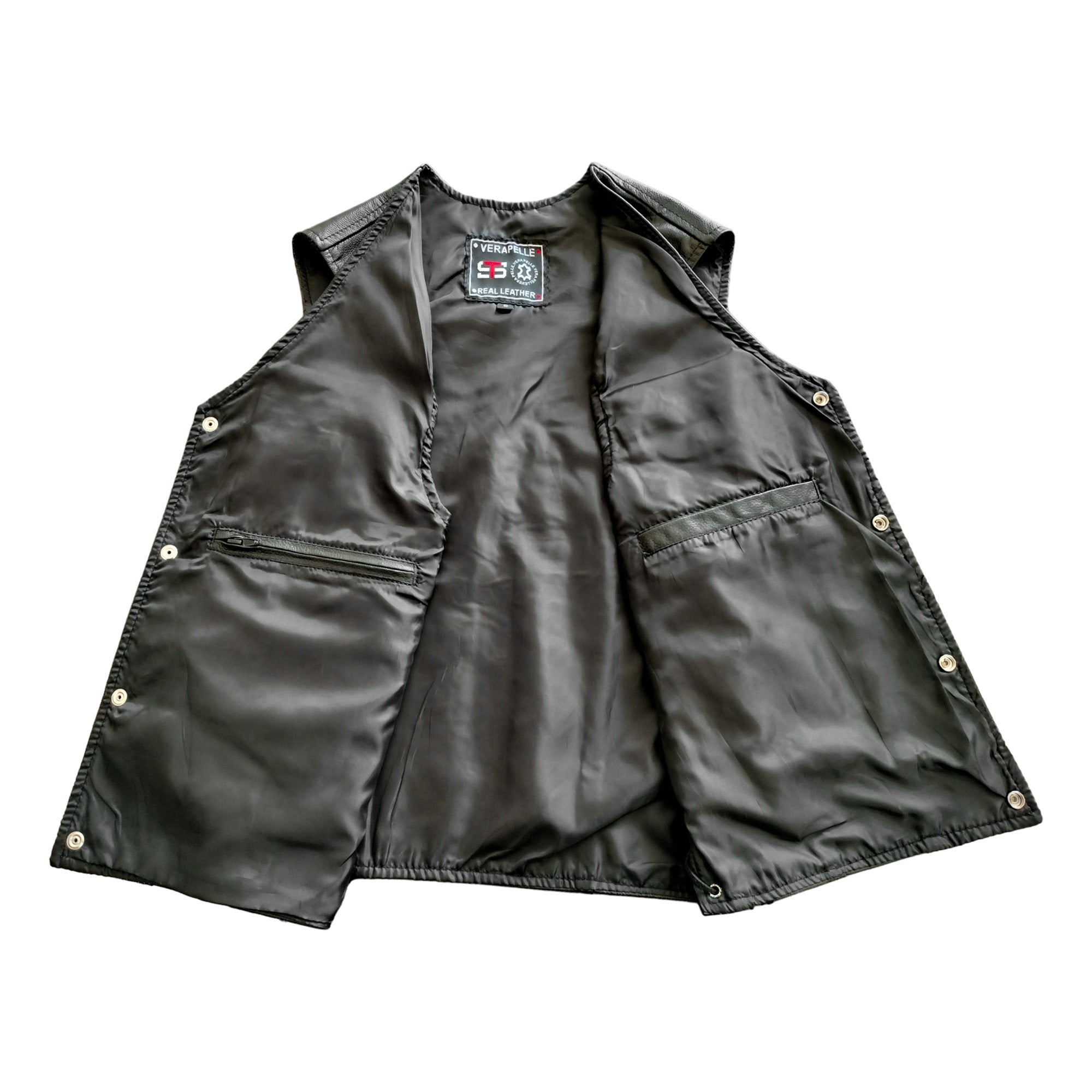 Gilet da Moto in pelle da uomo Stechmoto ST 1206 Custom Vintage e Café Race ST