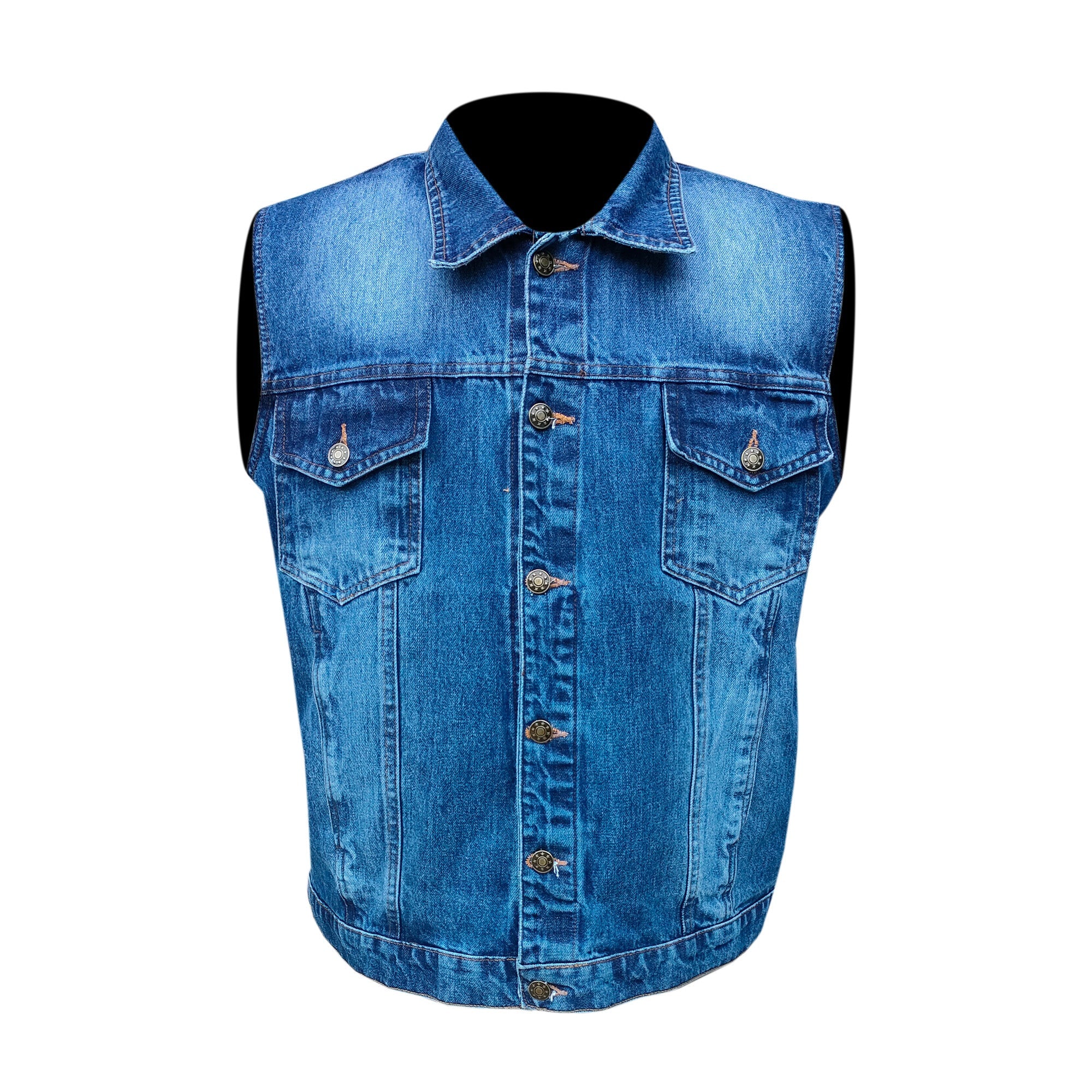 Denim Vest Gilet Jeans Uomo Biker Moto Gilet Jeans Da Uomo