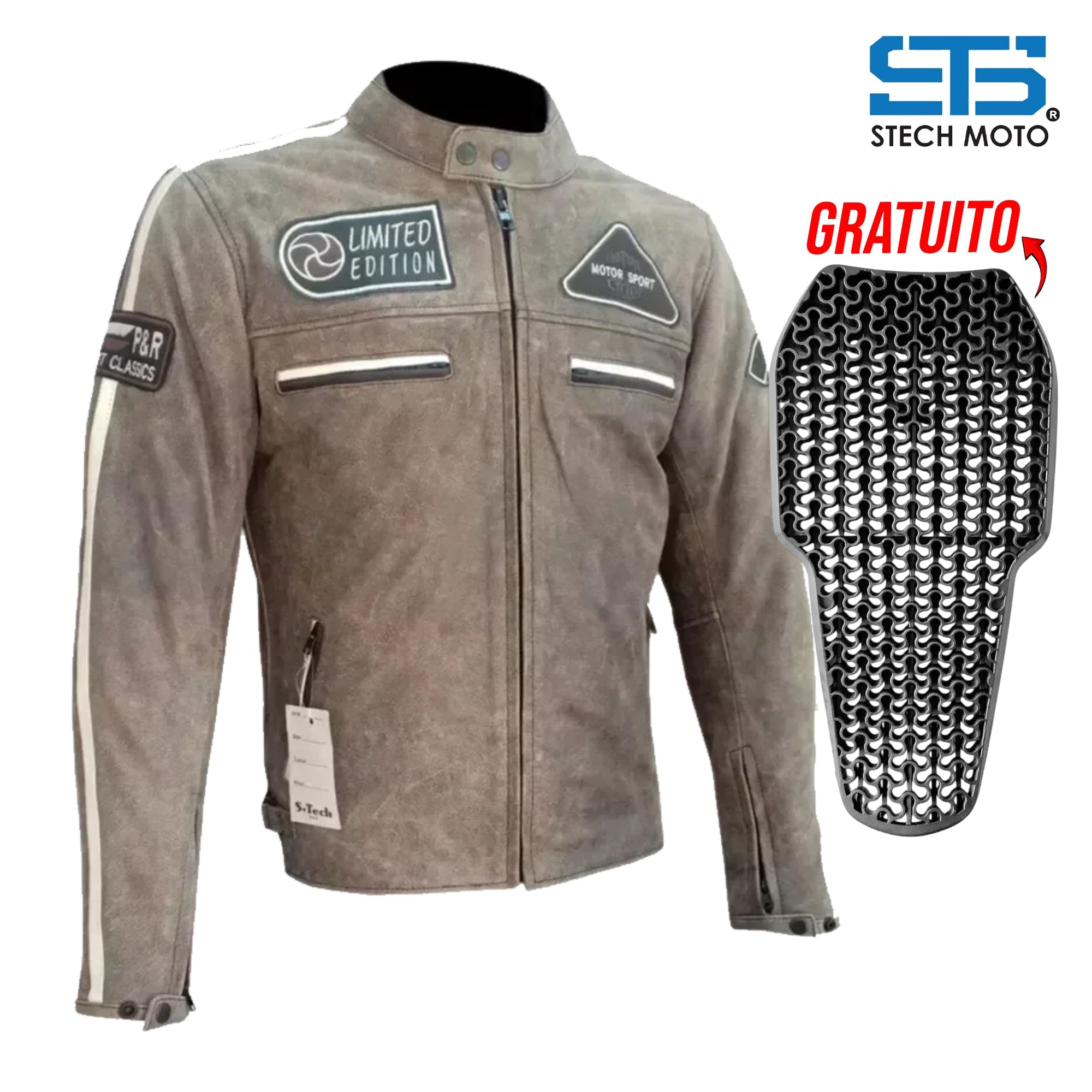 Moto giacca in pelle S-tech ST 1735 Vintage Custom & Café Race ST