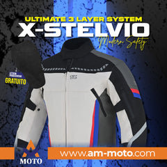 Moto giacca in tessuto S-Tech 1603 X-STELVIO 2.0 H2out 3-Strati e 4 stagione ST