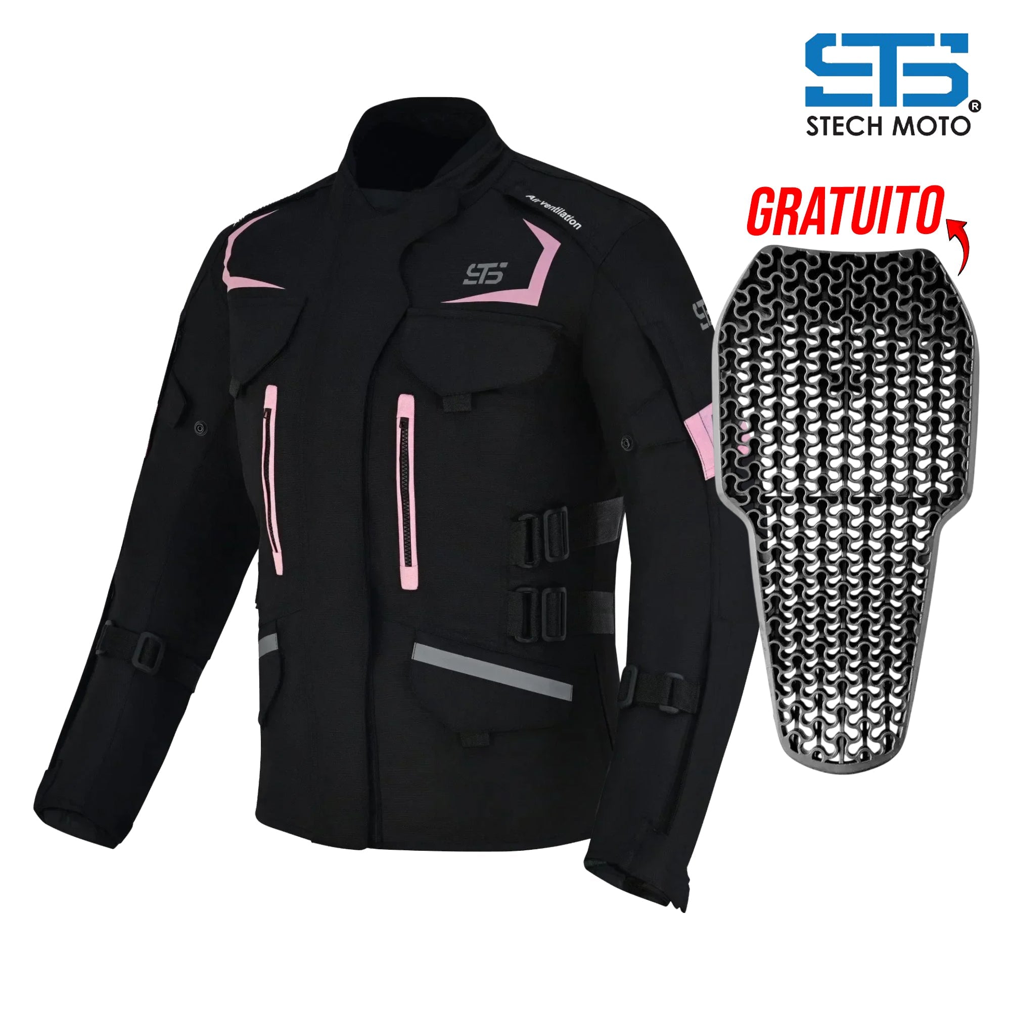 Moto Giacca in Tessuto da donna S-tech ST 815 Venom-X H2Out 3-Strati 4-Stagione ST