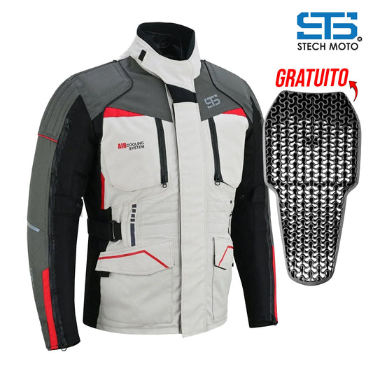 Moto Giacca in tessuto da uomo S-tech ST 825 Volcano H2Out 3 Strati e 4 Stagione ST