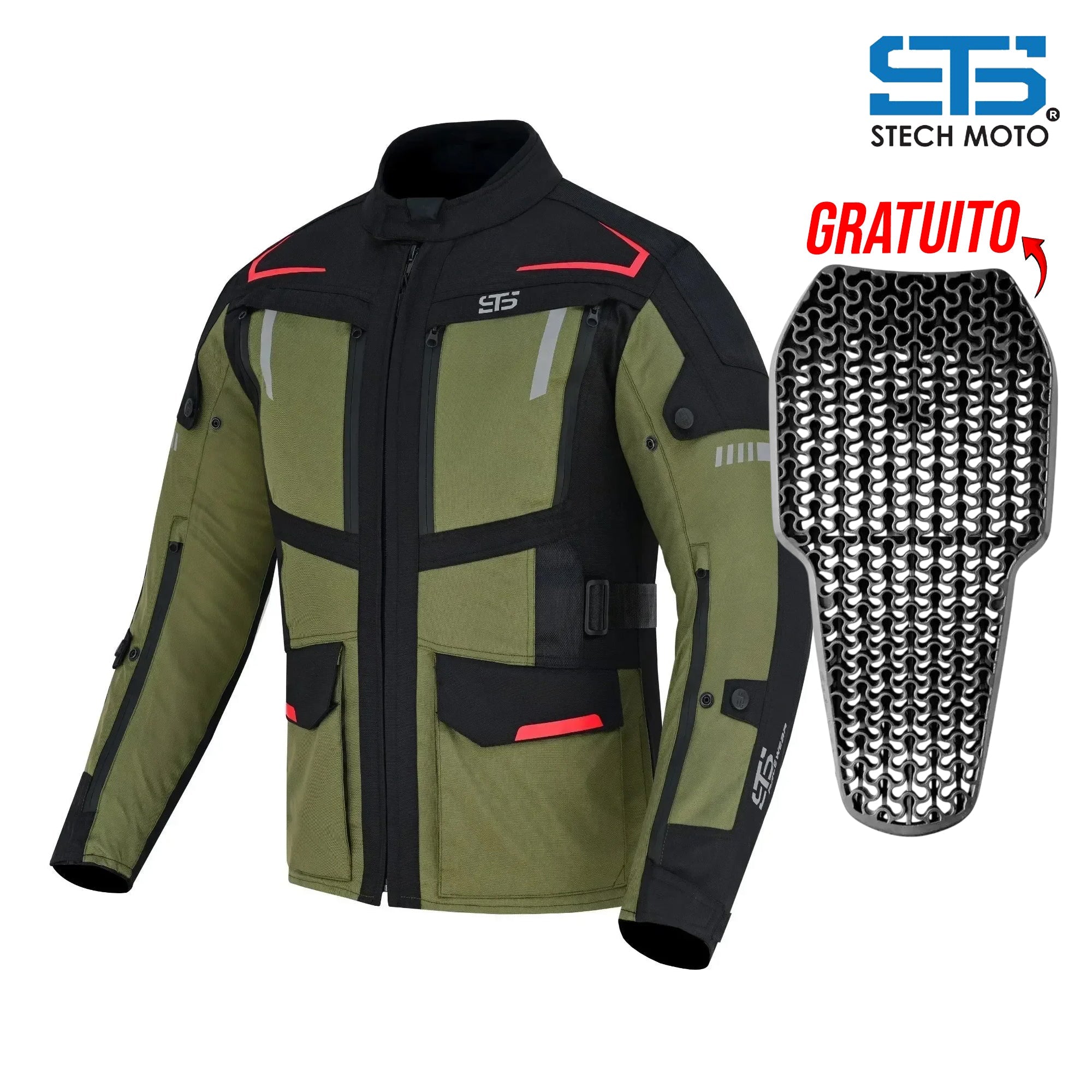 Moto giacca in tessuto S-tech ST 838 Dragon H2Out 3 Strati e 4 Stagione ST