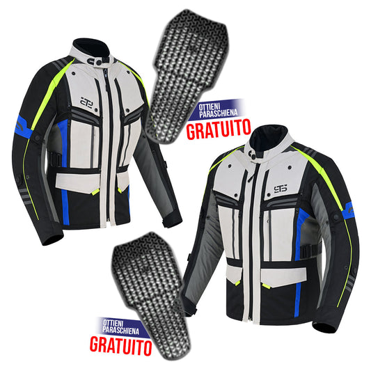 Moto Giacca in tessuto S-tech ST 828 ICE-ROAD H2Out 3 Strati e 4 Stagione ST