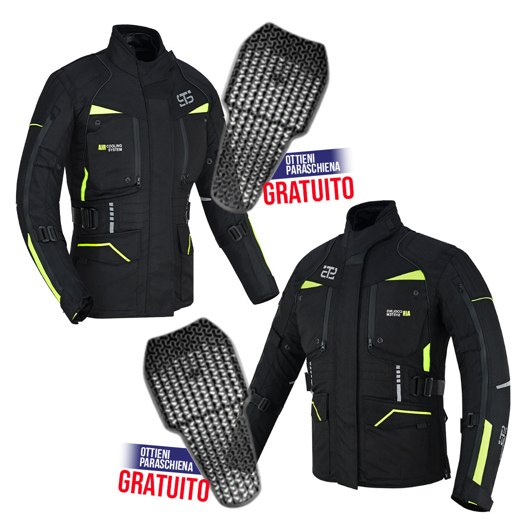 Moto giubbotto in tessuto S-tech ST 825 Volcano H2Out 3 Strati e 4 Stagione ST
