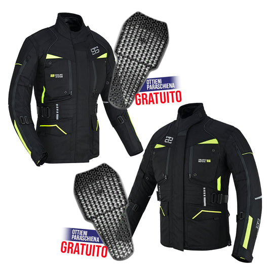 Moto giubbotto in tessuto S-tech ST 825 Volcano H2Out 3 Strati e 4 Stagione ST