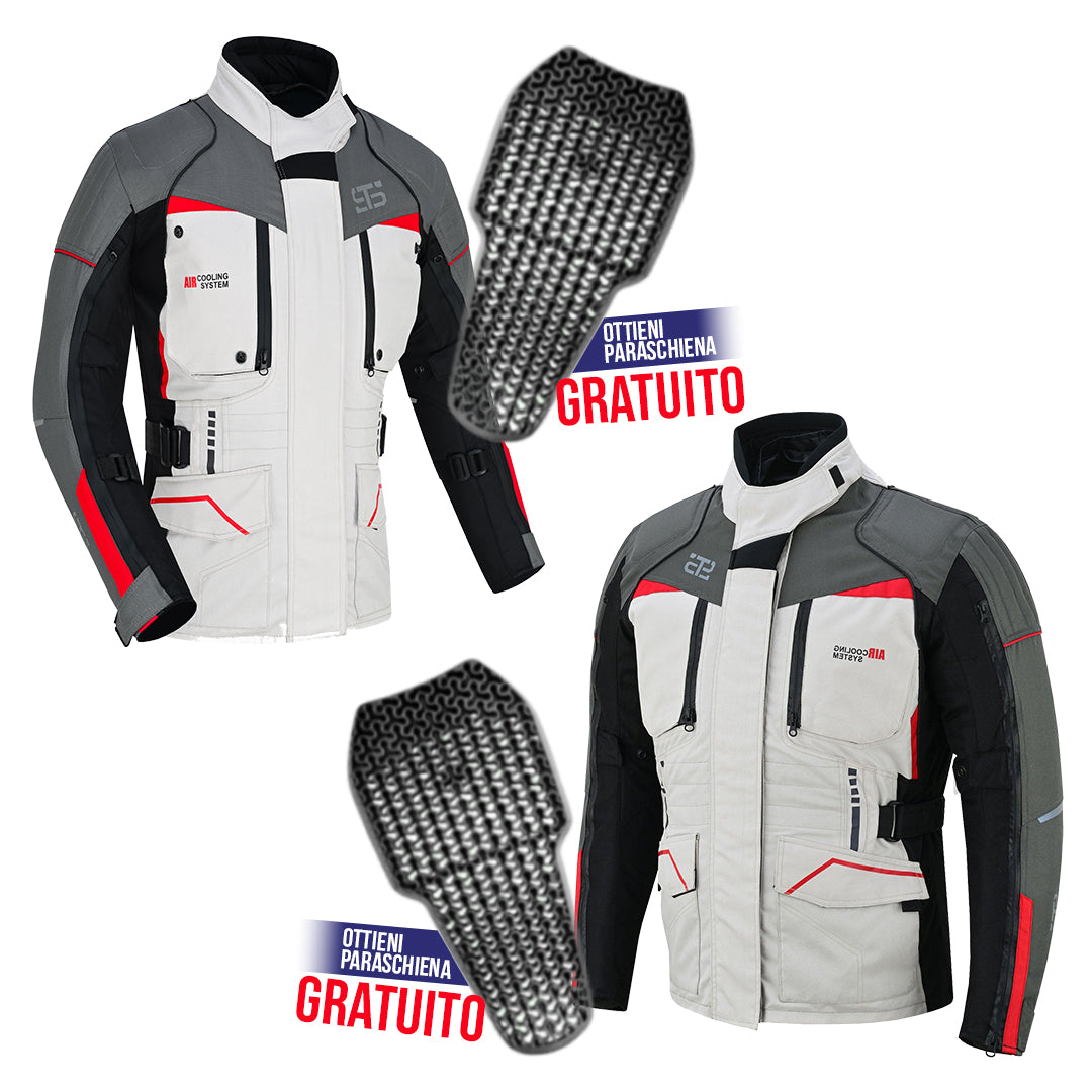 Moto Giacca in tessuto S-tech ST 825 Volcano H2Out 3 Strati e 4 Stagione ST