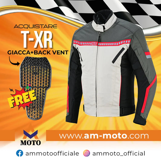 Giubbotto Moto in tessuto uomo Stechmoto ST 1605 T-XR H2Out 3 Strati 4 Stagione