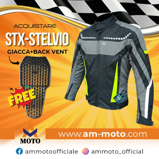 Giacca Moto in tessuto da uomo Stech 1602 STX-STELVIO H2Out 3-Strati 4-Stagione