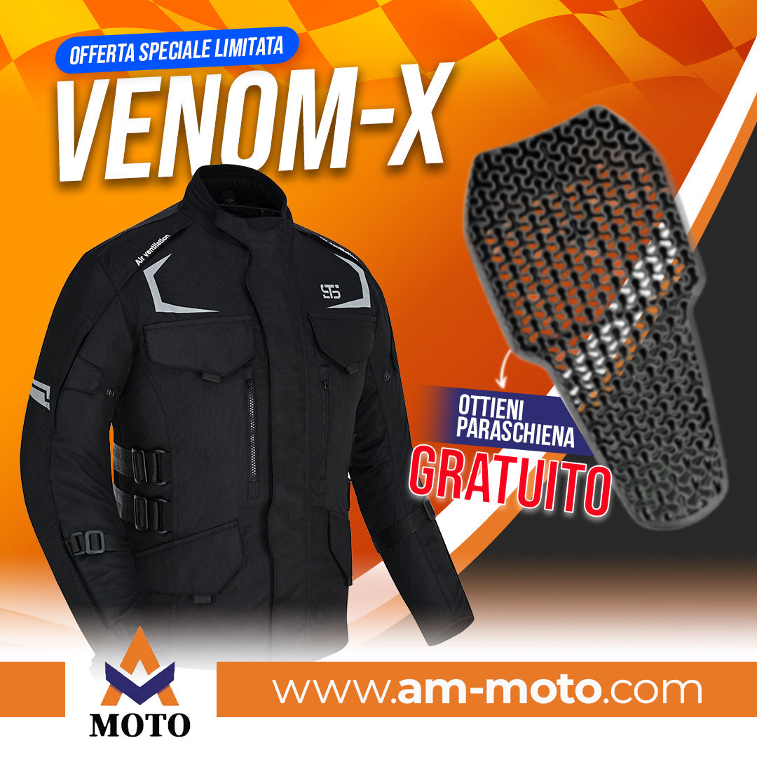 Moto Giacca in Tessuto da uomo Stechmoto ST 815 Venom-X H2Out 3 Strati 4 Stagioni ST