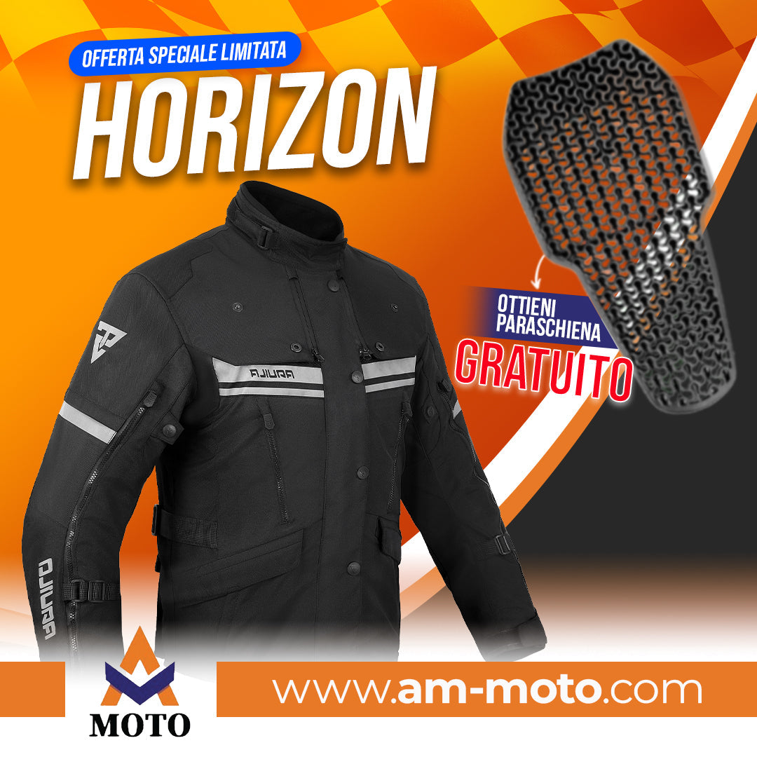 Moto Giacca in tessuto da uomo Aquila A 55 HORIZON H2Out 3 Strati e 4 Stagione ST