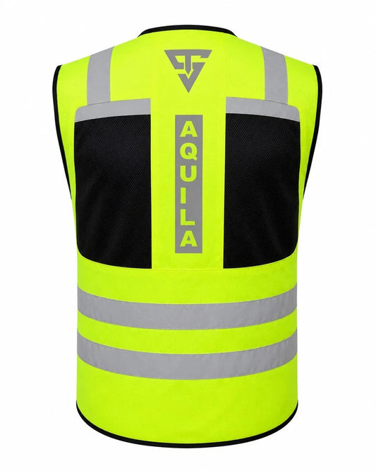 Gilet Alta Visibilità AQUILA A8 Riflettenti – Moto Lavoro Sicurezza ST