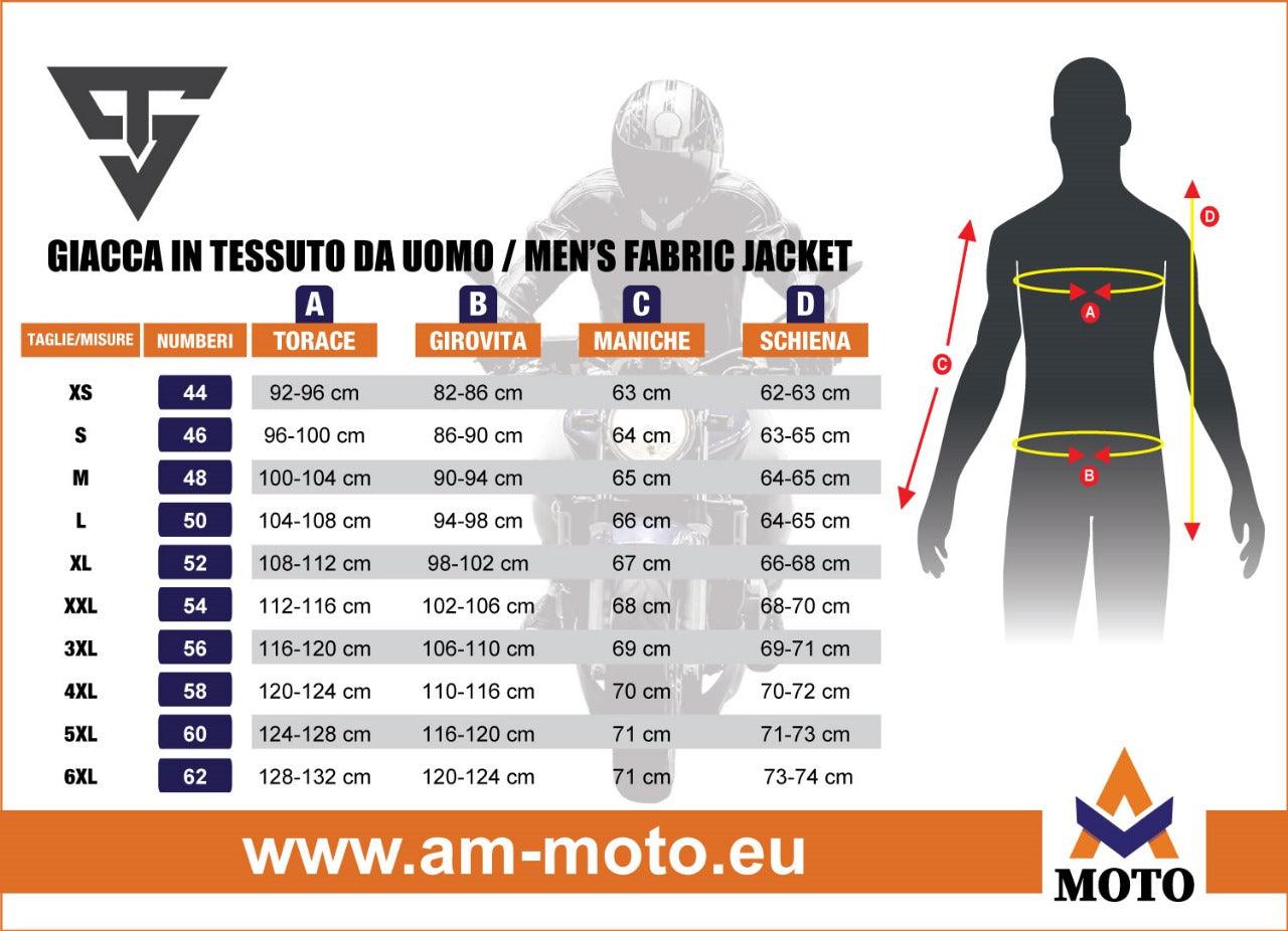 Aquila_Men_Tex_size_Chart - Am Moto-Abbigliamento Moto