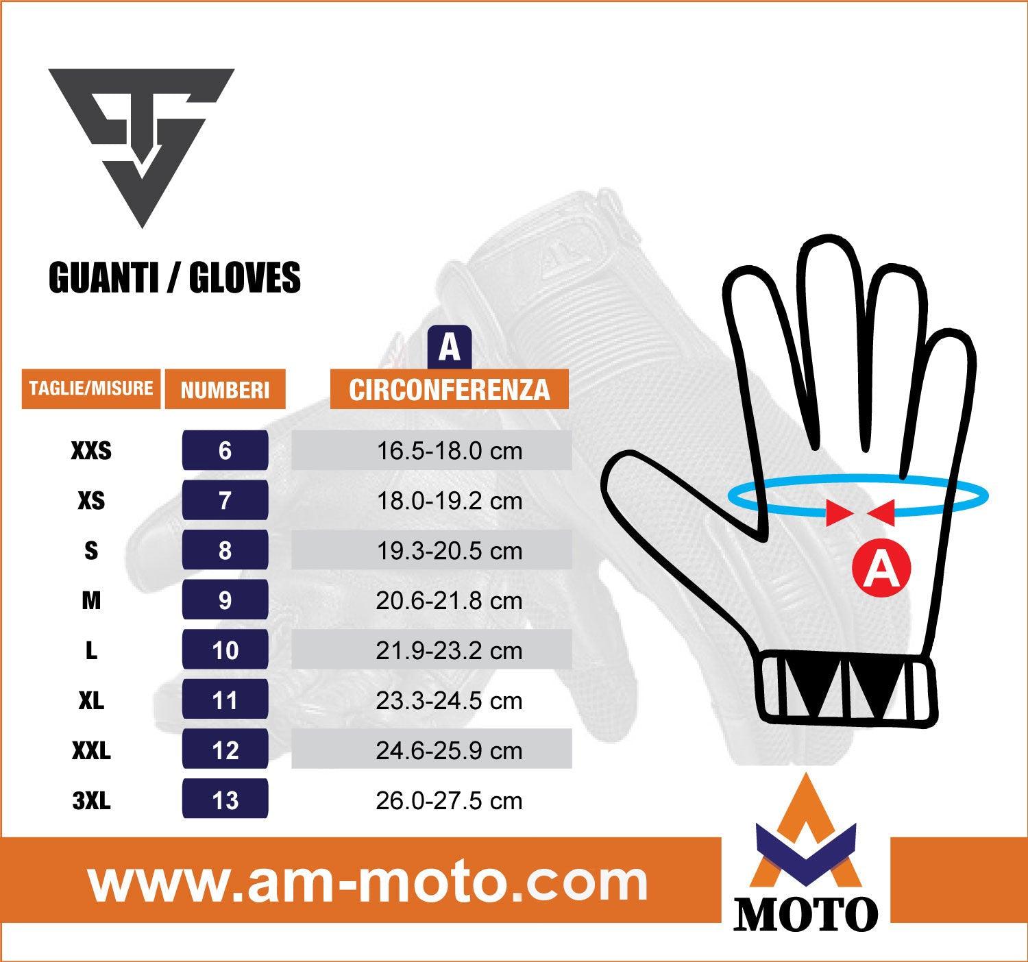 Aquila_gloves_size_chart - Am Moto-Abbigliamento Moto