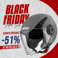 MOTO CASCHI AXXIS JET METRO SOLID A2 TITANIO OPACO AXXIS