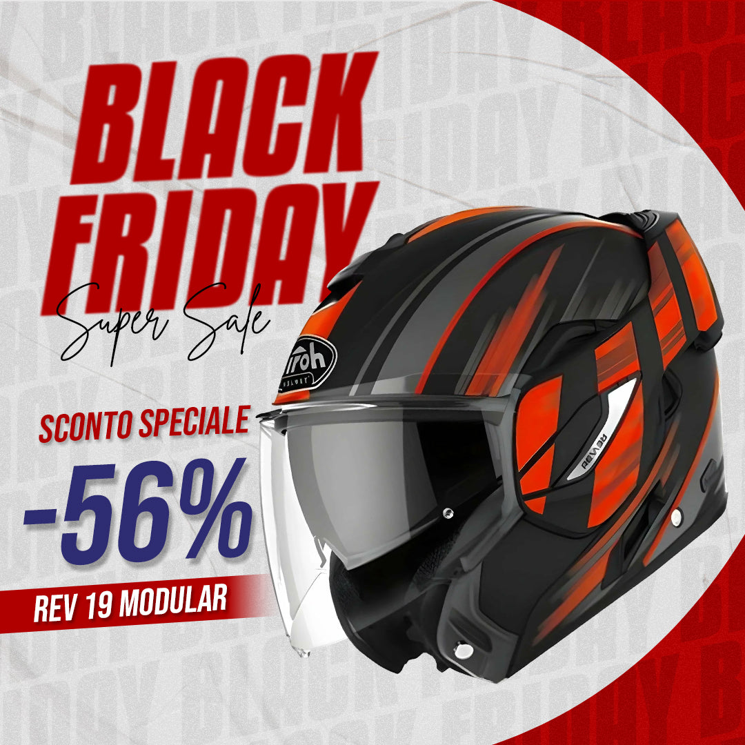 Moto Casco Airoh Helmet REV 19 Modulare Flip-Up - IKON Orange Matt Airoh