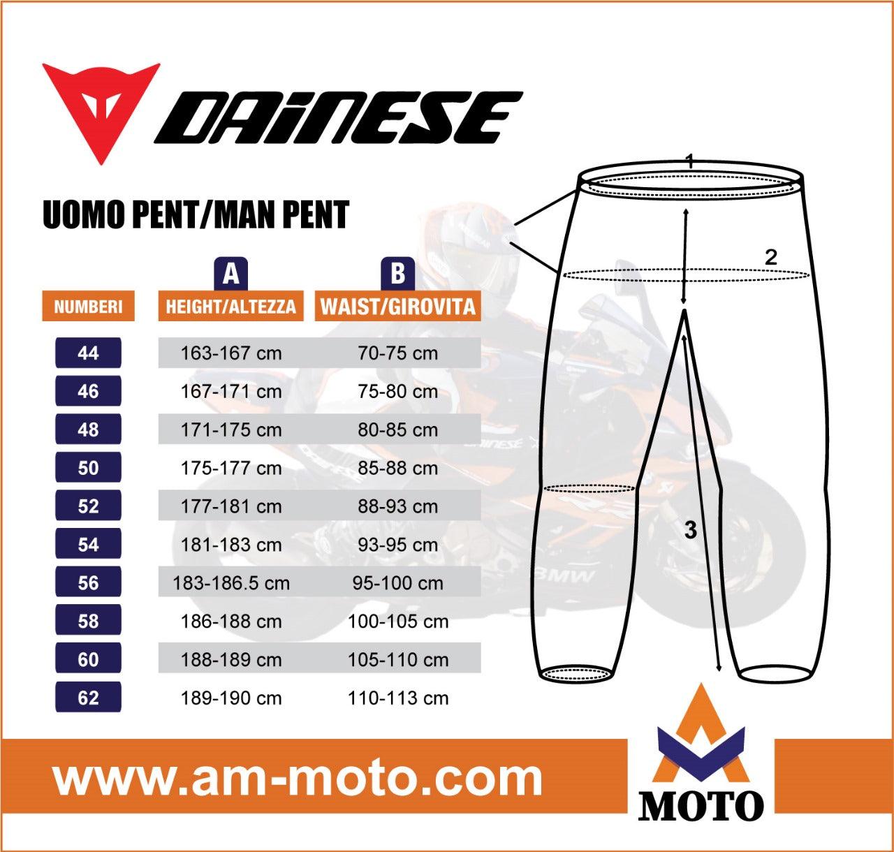 DAINESE_JEANS_MEN_PANT_SIZE_CHART - Am Moto-Abbigliamento Moto