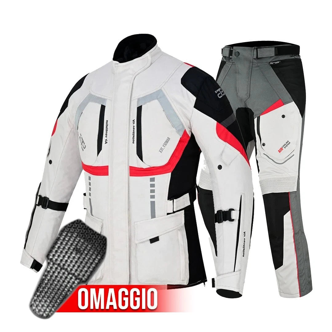 Moto Giubbotto e pantaloni in tessuto Stechmoto ST 820 MXP Tourer H2Out 3 Strati e 4 Stagione ST