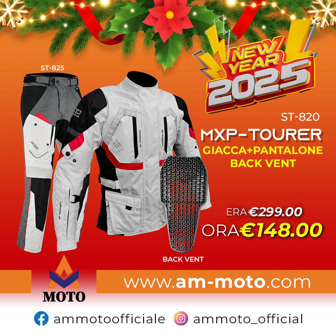 Moto Giubbotto e pantaloni in tessuto Stechmoto ST 820 MXP Tourer H2Out 3 Strati e 4 Stagione ST