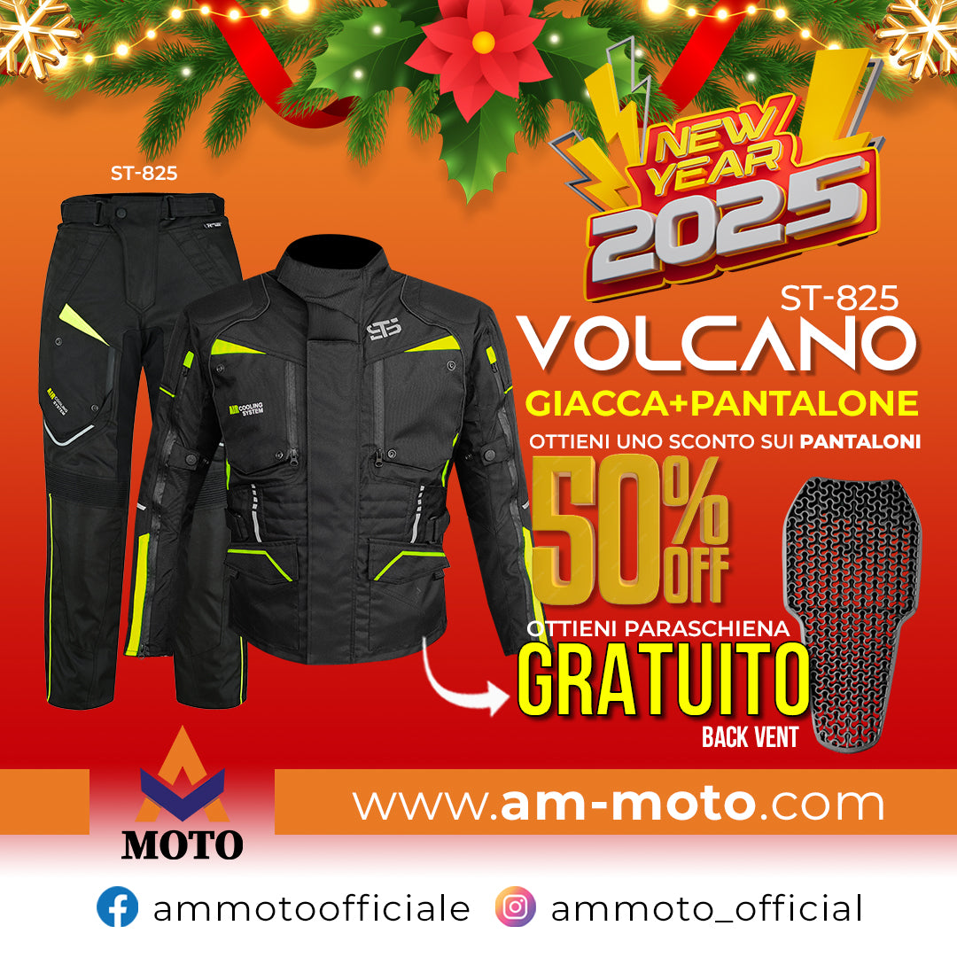 Moto Giacca e pantaloni in tessuto Stechmoto ST 825 Volcano H2Out 3 strati e 4 stagione ST