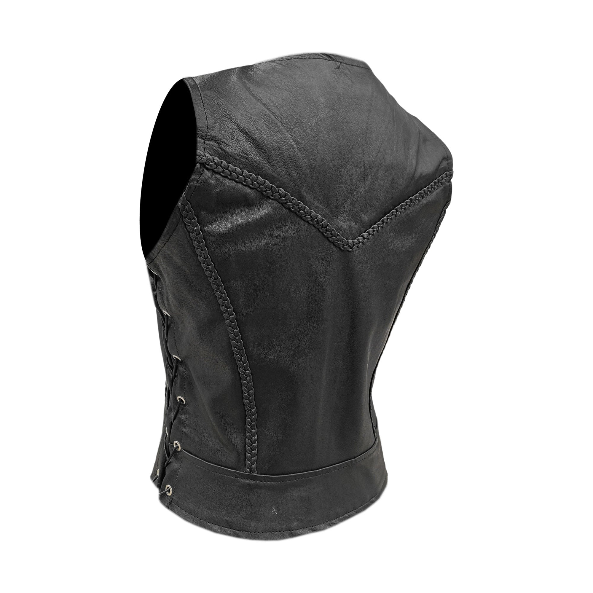 Gilet da Moto in pelle da donna Stechmoto ST 1155  Vintage Custom & Café Race ST