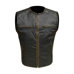 Moto Gilet in pelle da Uomo Stechmoto ST 1170  Vintage Custom & Café Race ST