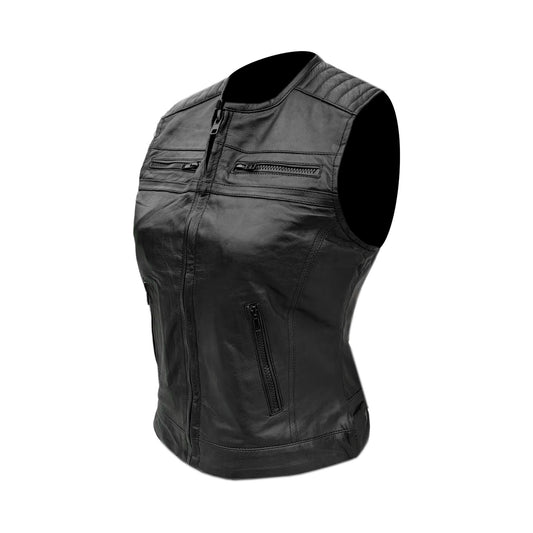 Gilet da Moto in pelle Stechmoto ST 1180 Vintage Custom & Café Race ST