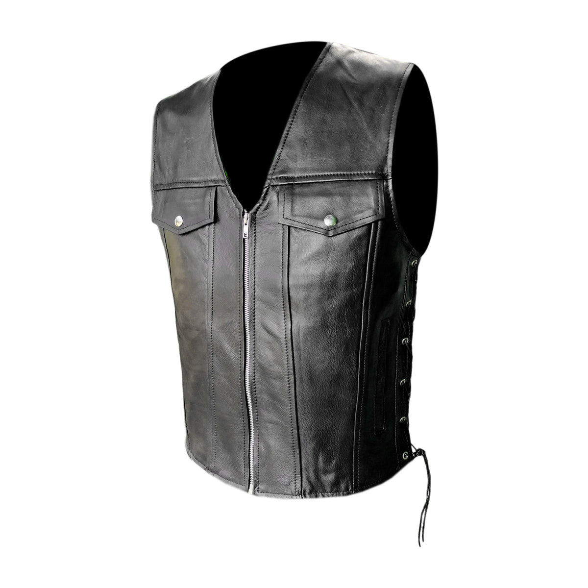 Gilet da Moto in pelle da uomo Stechmoto ST 1206 BXT Custom Vintage e Café Race ST