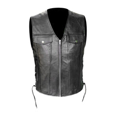 Gilet da Moto in pelle da uomo Stechmoto ST 1206 BXT Custom Vintage e Café Race ST