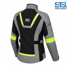 Giubbotto da moto estivo in tessuto s-tech ST 851 AIR H2Out  Nero-Grigio-flu ST