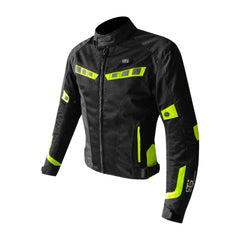 Giubbotto Moto estivo in tessuto Stechmoto ST 851 AIR H2Out 2 Strati Nero-Flu/Giallo ST