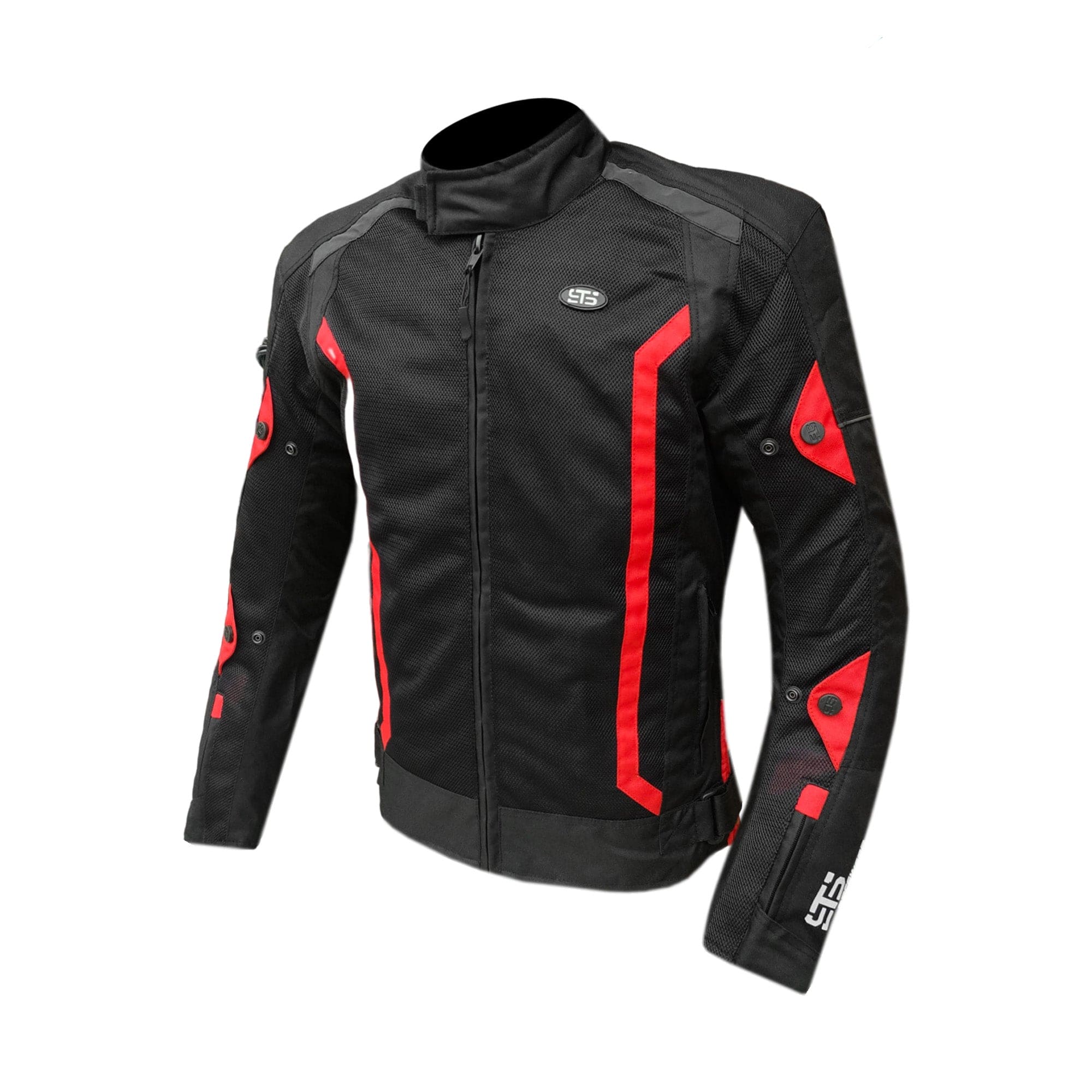 Moto giubbotto in tessuto estivo uomo Stechmoto ST 860 AIR Ramsis H2Out M Nero-Rosso