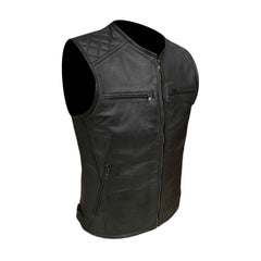 Moto Gilet in pelle da Uomo Stechmoto ST 1170  Vintage Custom & Café Race ST