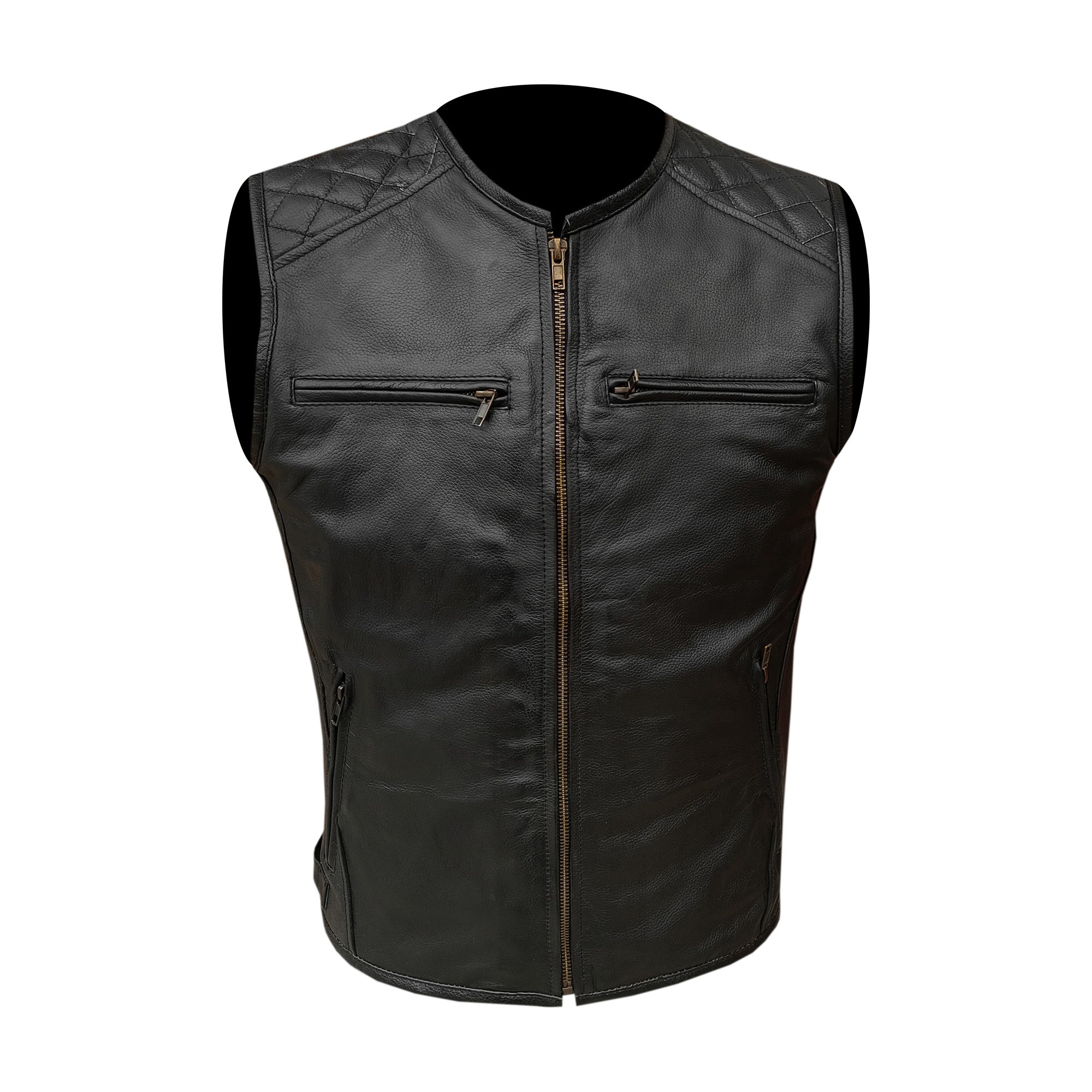 Moto Gilet in pelle da Uomo Stechmoto ST 1170  Vintage Custom & Café Race ST