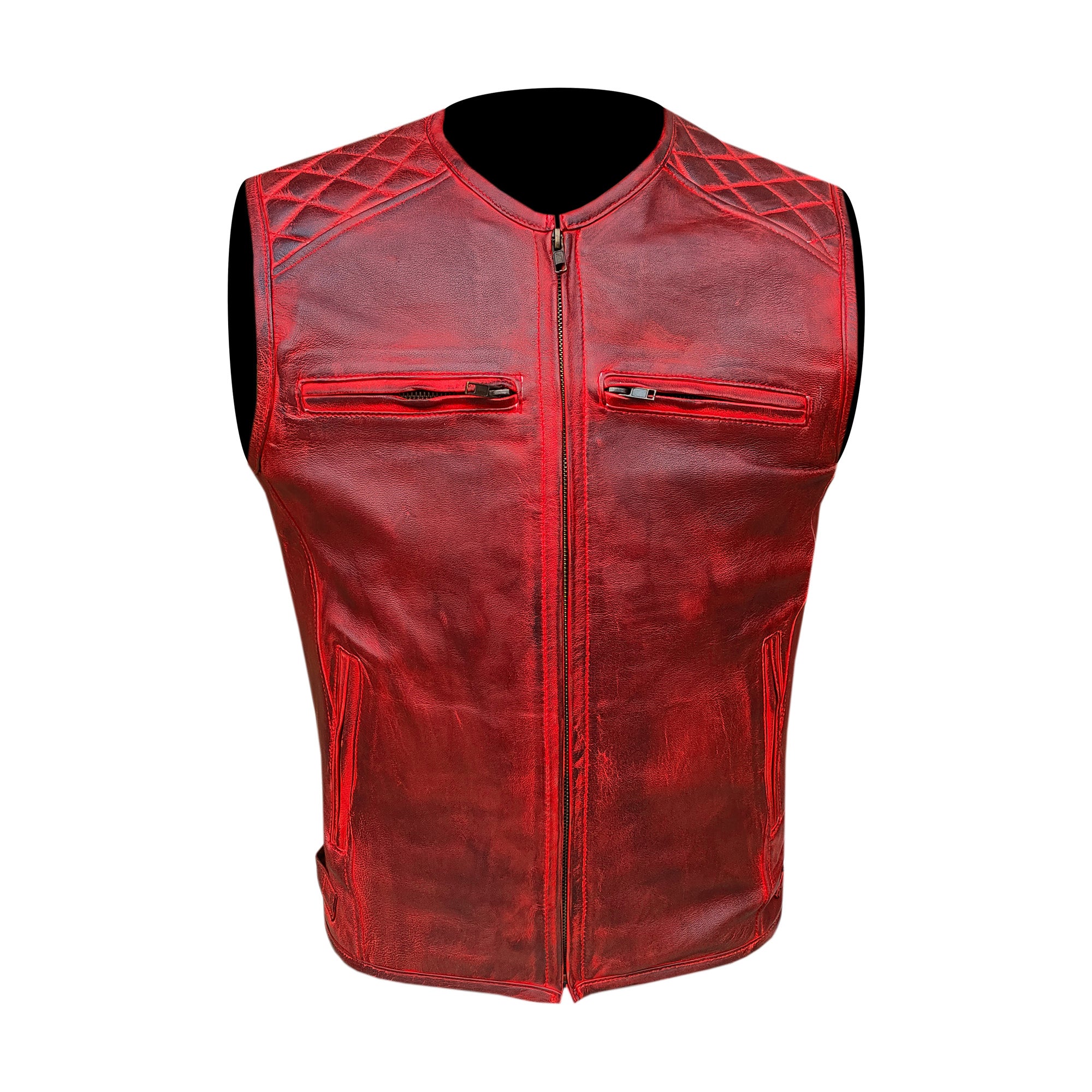 Moto Gilet in pelle da Uomo Stechmoto ST 1170  Vintage Custom & Café Race ST