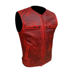 Moto Gilet in pelle da Uomo Stechmoto ST 1170  Vintage Custom & Café Race ST