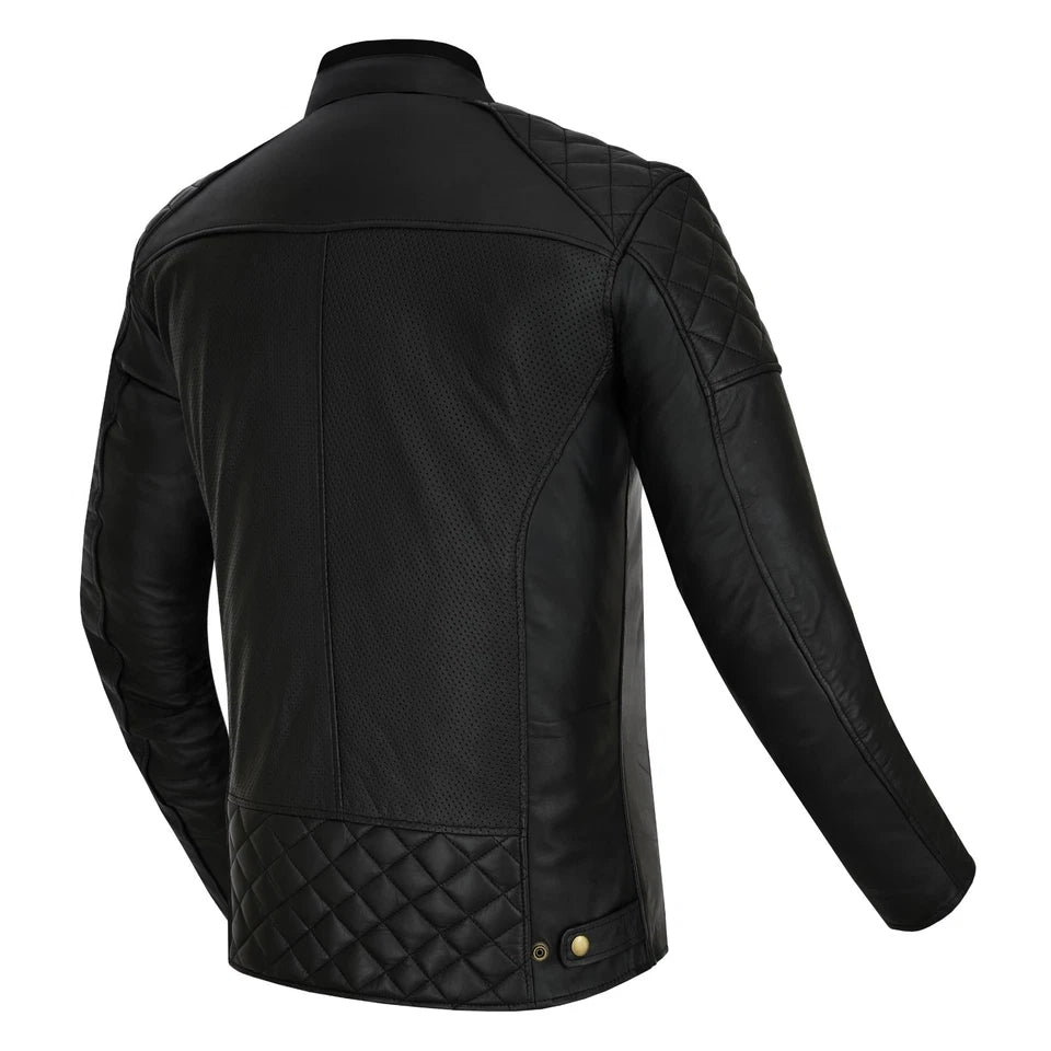 Moto giacca estivo in pelle uomo Stechmoto ST 1720 DOMINO AIR  Vintage Café Race ST