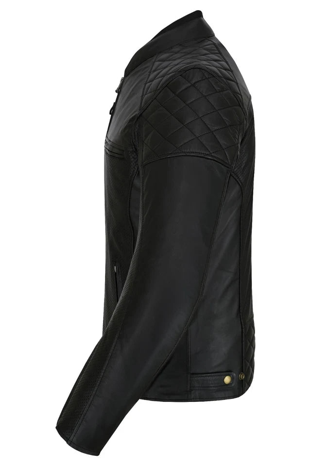 Moto giacca estivo in pelle uomo Stechmoto ST 1720 DOMINO AIR  Vintage Café Race ST