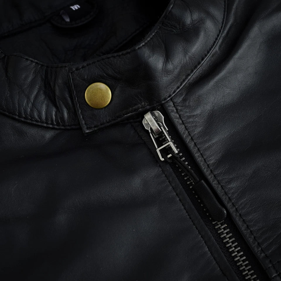 Moto giacca estivo in pelle uomo Stechmoto ST 1720 DOMINO AIR  Vintage Café Race ST