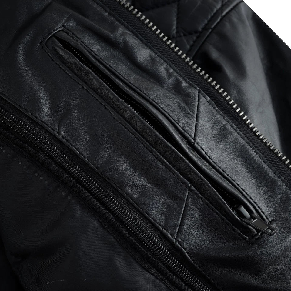 Moto giacca estivo in pelle uomo Stechmoto ST 1720 DOMINO AIR  Vintage Café Race ST