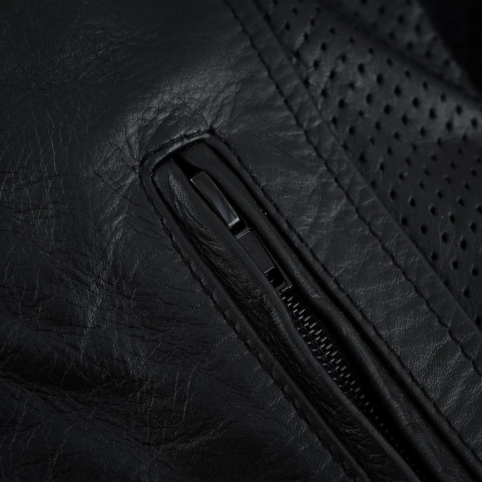 Moto giacca estivo in pelle uomo Stechmoto ST 1720 DOMINO AIR  Vintage Café Race ST