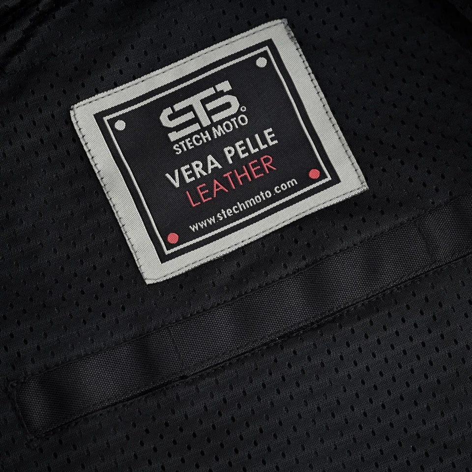 Moto giacca estivo in pelle e tessuto Stechmoto ST 1730 AIR Waves custom vintage Cafe Race ST