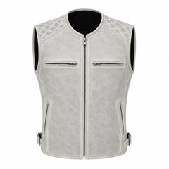 Moto Gilet in pelle da Uomo S-tech ST 1170 Vintage Custom & Café Race ST