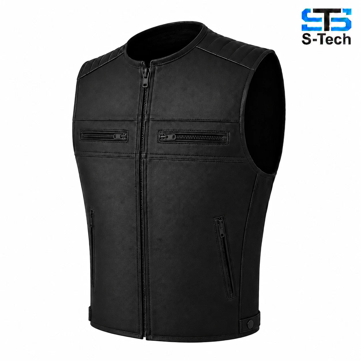 Gilet da Moto in pelle S-tech ST 1180 Vintage Custom & Café Race ST